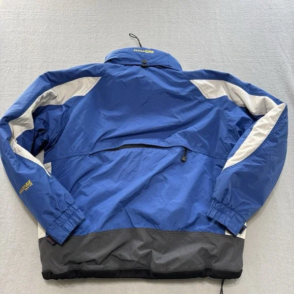 VTG Columbia Challenge Series Men's XL Blue Ski Jacket Hooded 90s Fleece Lined